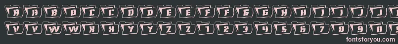 Eyesonlyoutwavy2 Font – Pink Fonts on Black Background