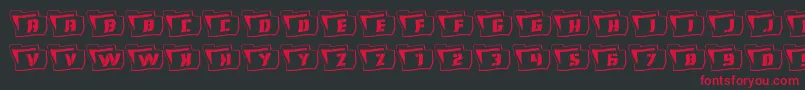 Eyesonlyoutwavy2 Font – Red Fonts on Black Background