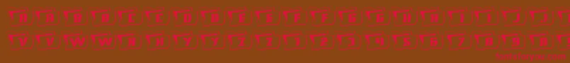 Eyesonlyoutwavy2 Font – Red Fonts on Brown Background