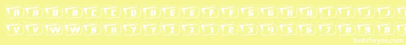 Eyesonlyoutwavy2 Font – White Fonts on Yellow Background