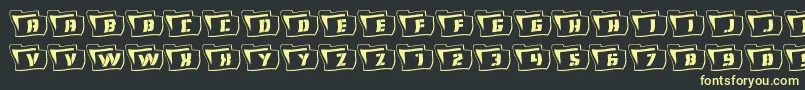 Eyesonlyoutwavy2 Font – Yellow Fonts on Black Background