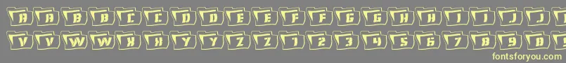 More about Eyesonlyoutwavy2 Font Eyesonlyoutwavy2 Font – Yellow Fonts on Gray Background
