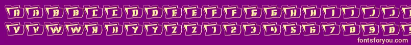 Eyesonlyoutwavy2 Font – Yellow Fonts on Purple Background