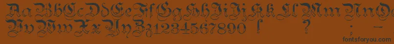 TeutonicNo3Demibold Font – Black Fonts on Brown Background