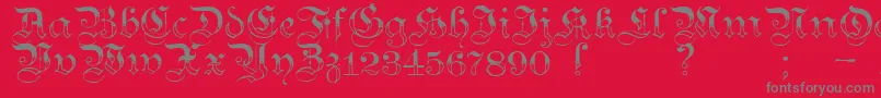 TeutonicNo3Demibold Font – Gray Fonts on Red Background