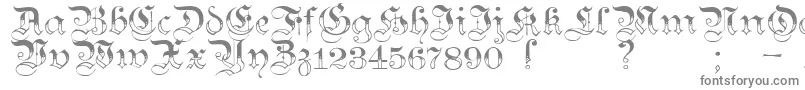 TeutonicNo3Demibold Font – Gray Fonts on White Background
