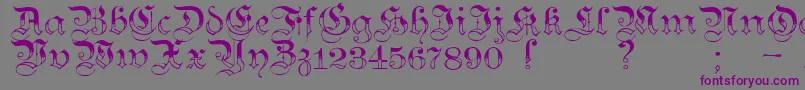 TeutonicNo3Demibold Font – Purple Fonts on Gray Background