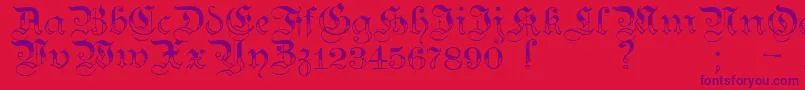 fuente TeutonicNo3Demibold – Fuentes Moradas Sobre Fondo Rojo