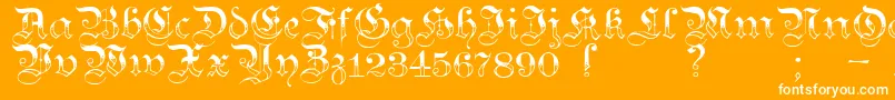 TeutonicNo3Demibold Font – White Fonts on Orange Background