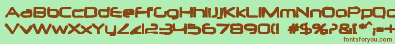 Neuropolink Font – Brown Fonts on Green Background