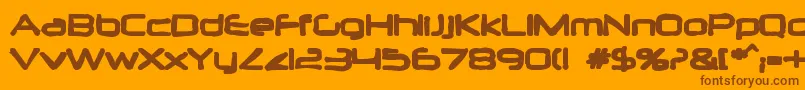Neuropolink Font – Brown Fonts on Orange Background