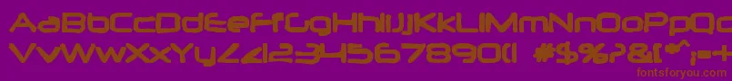 Neuropolink Font – Brown Fonts on Purple Background