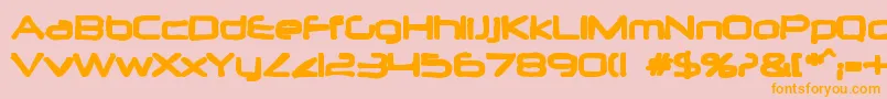 Neuropolink Font – Orange Fonts on Pink Background