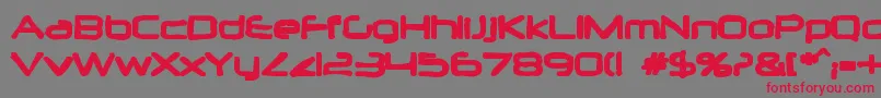 フォントNeuropolink – 赤い文字の灰色の背景