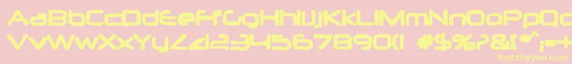 Neuropolink Font – Yellow Fonts on Pink Background