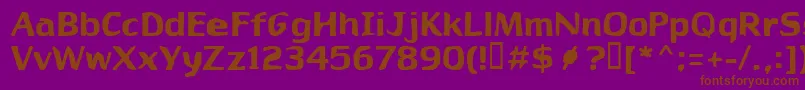 Babylon27 Font – Brown Fonts on Purple Background