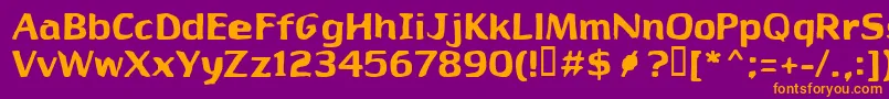 Babylon27 Font – Orange Fonts on Purple Background