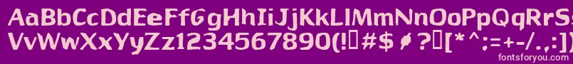 Babylon27 Font – Pink Fonts on Purple Background