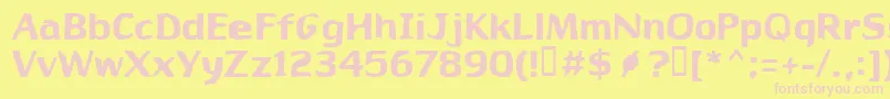 Babylon27 Font – Pink Fonts on Yellow Background