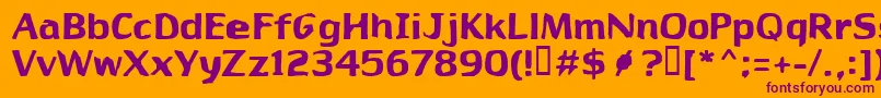 Babylon27 Font – Purple Fonts on Orange Background