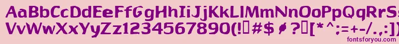 Babylon27 Font – Purple Fonts on Pink Background