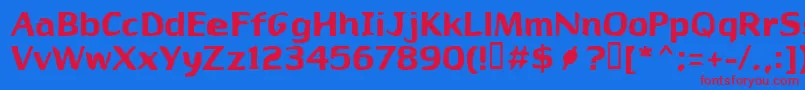 Babylon27 Font – Red Fonts on Blue Background