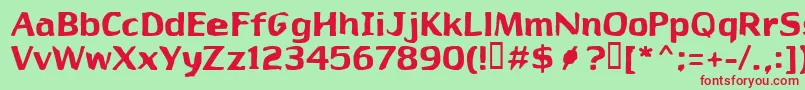 Babylon27 Font – Red Fonts on Green Background