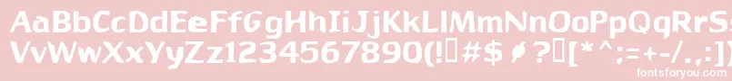 Babylon27 Font – White Fonts on Pink Background