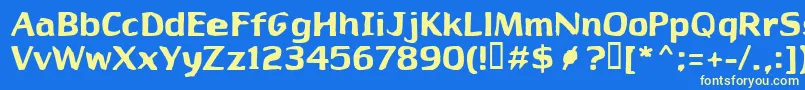 Babylon27 Font – Yellow Fonts on Blue Background