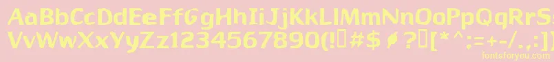 Babylon27 Font – Yellow Fonts on Pink Background