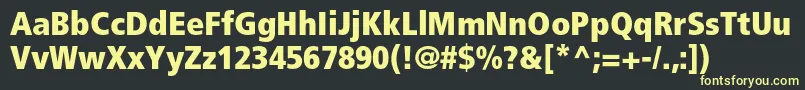 FrutigerltstdExtrablackcn Font – Yellow Fonts on Black Background