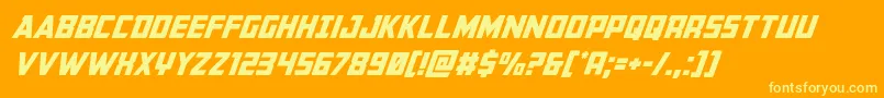 Buchanansuperital Font – Yellow Fonts on Orange Background