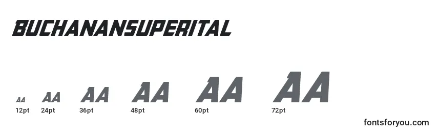 Buchanansuperital Font Sizes