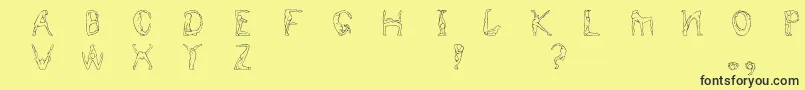Humancap Font – Black Fonts on Yellow Background