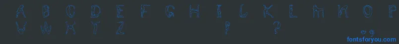 Humancap Font – Blue Fonts on Black Background