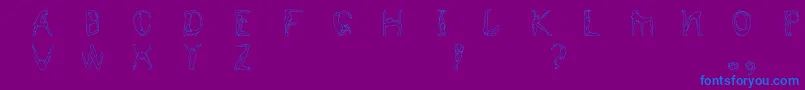 Humancap Font – Blue Fonts on Purple Background