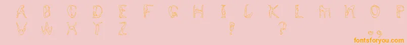 Humancap Font – Orange Fonts on Pink Background
