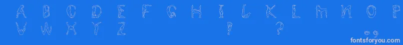 Humancap Font – Pink Fonts on Blue Background