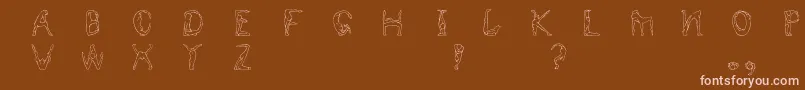 Humancap Font – Pink Fonts on Brown Background
