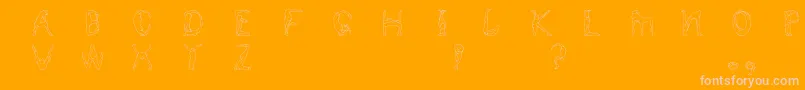 Humancap Font – Pink Fonts on Orange Background