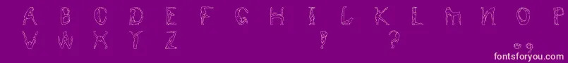 Humancap Font – Pink Fonts on Purple Background