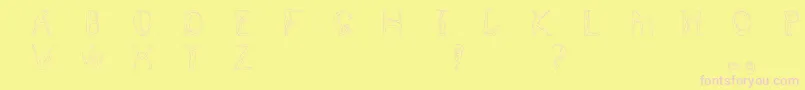 Humancap Font – Pink Fonts on Yellow Background