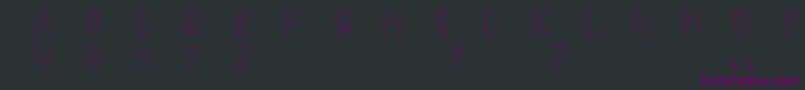 Humancap Font – Purple Fonts on Black Background