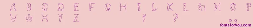 Humancap Font – Purple Fonts on Pink Background