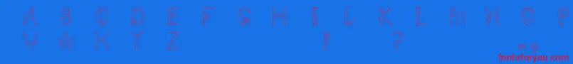 fuente Humancap – Fuentes Rojas Sobre Fondo Azul