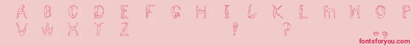 Humancap Font – Red Fonts on Pink Background