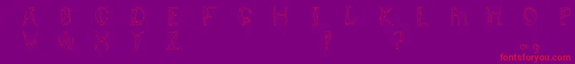 Police Humancap – polices rouges sur fond violet