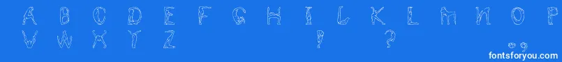 Humancap Font – White Fonts on Blue Background