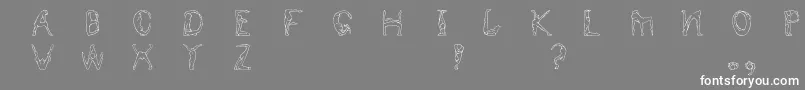 Humancap Font – White Fonts on Gray Background