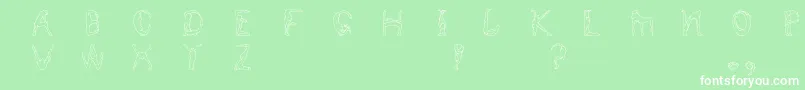 Humancap-Schriftart – Weiße Schriften auf grünem Hintergrund